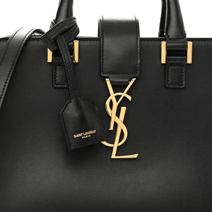 Saint Laurent Calfskin Monogram Baby Cabas Black 7 of 9