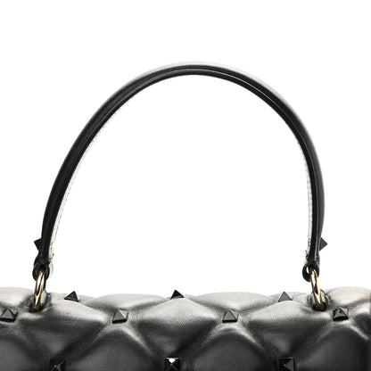 Valentino Garavani Nappa Monochrome Medium Candystud Top Handle Bag Black 16 of 17