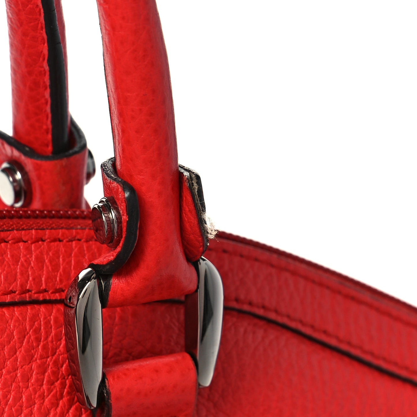 Dollar Calfskin Medium GG Charm Dome Satchel Sporting Red