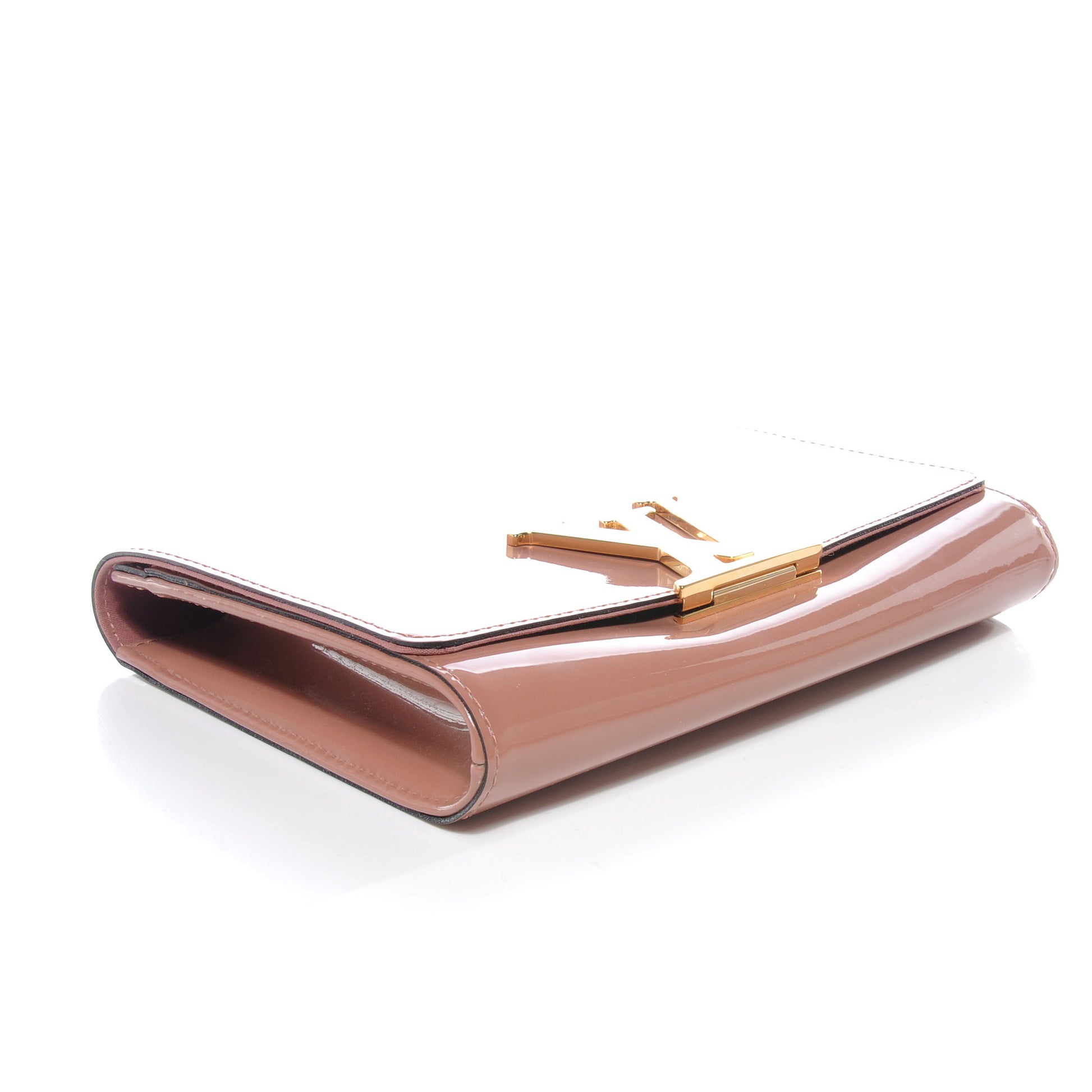 Louis Vuitton Vernis New Sobe Clutch Rose Velours 4 of 8