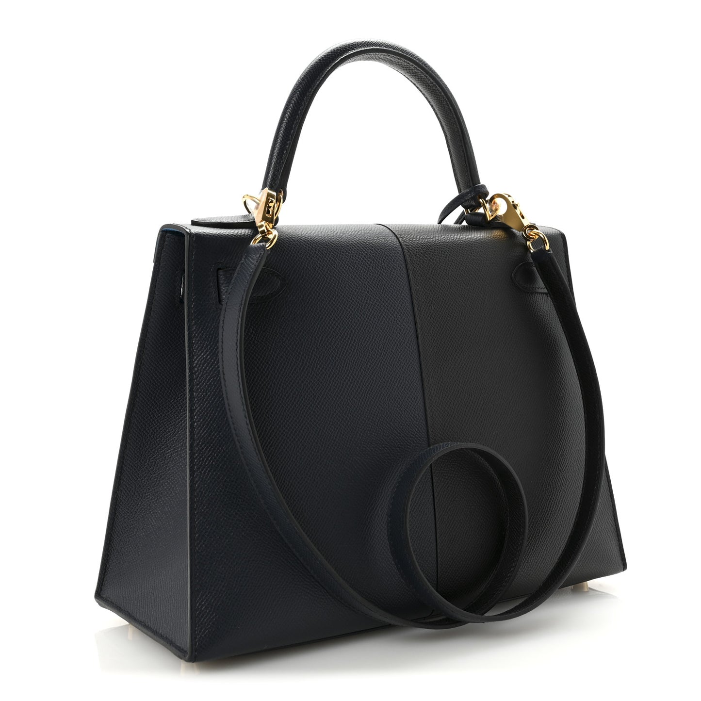 Epsom Casaque Kelly Sellier 28 Bleu Indigo Black Bleu Frida