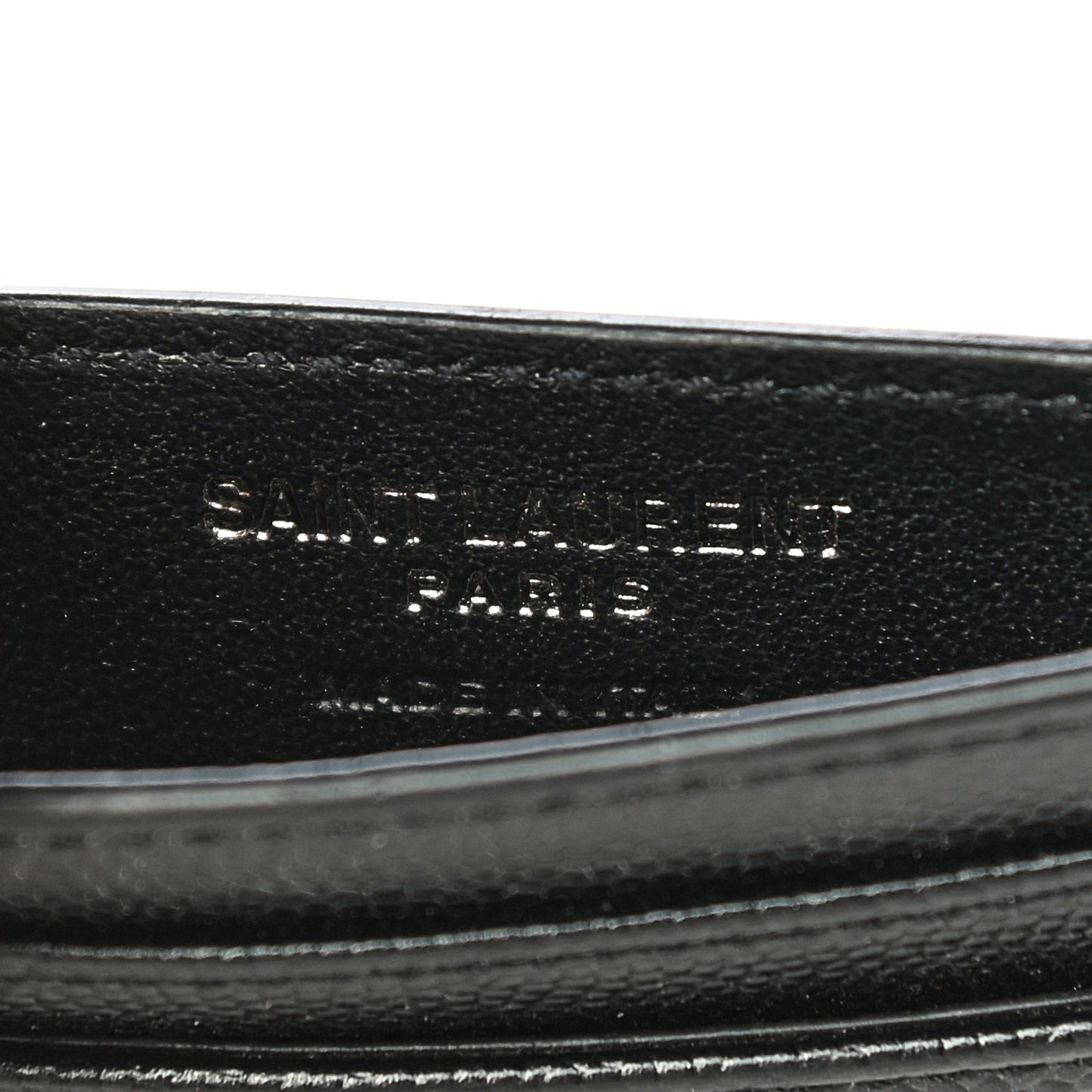 Grain De Poudre Matelasse Chevron Monogram Credit Card Case Black