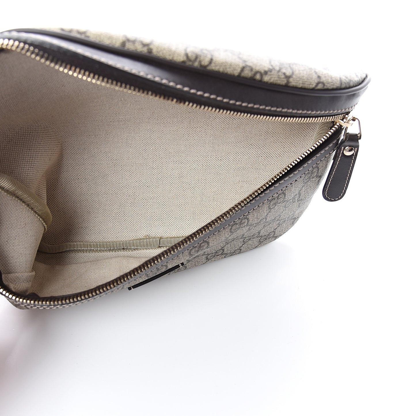 GG Supreme Monogram Belt Bag Dark Brown