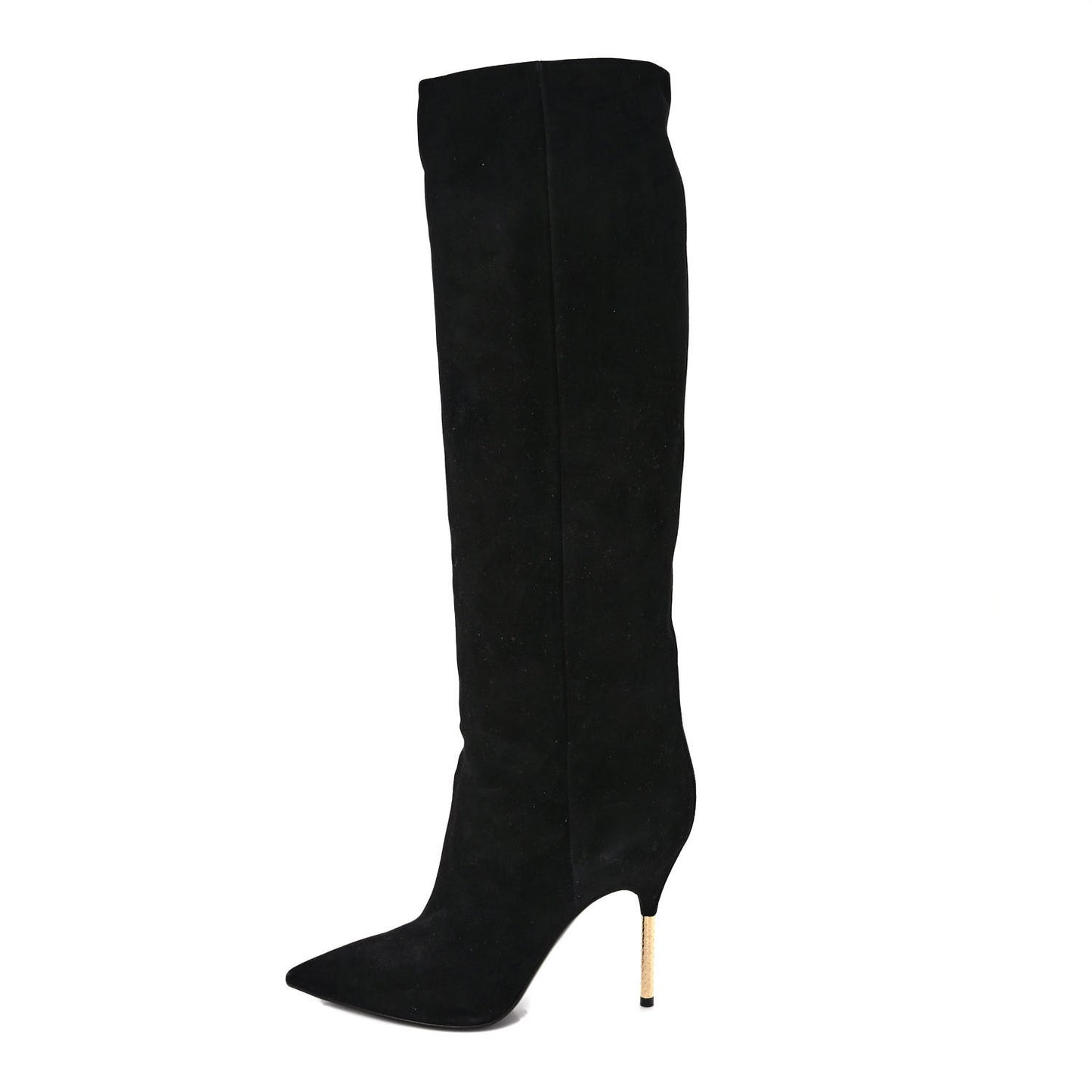 Suede High Boots 41 Black