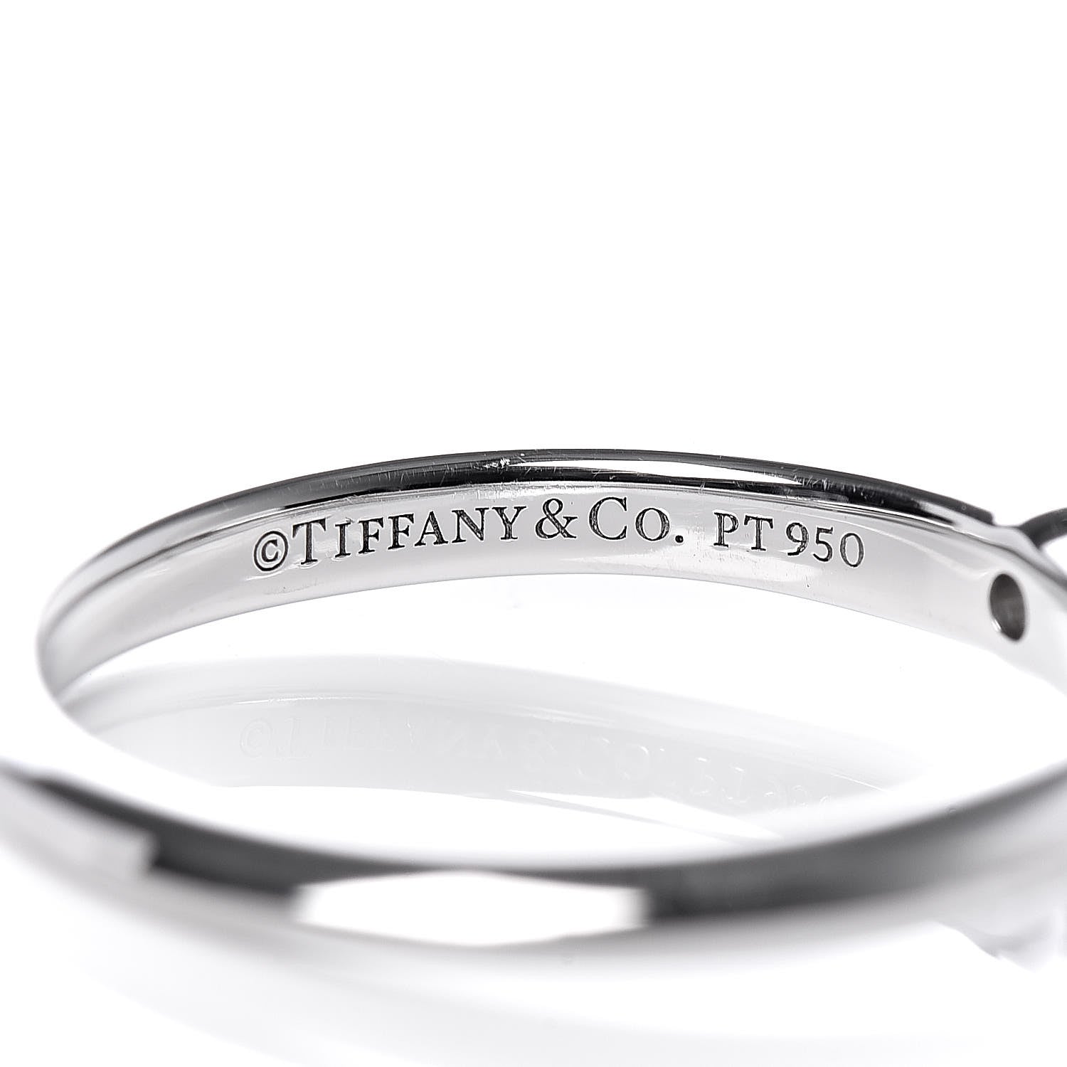 Tiffany Platinum Diamond .22ct Solitaire Engagement Ring 47 4 5 of 6
