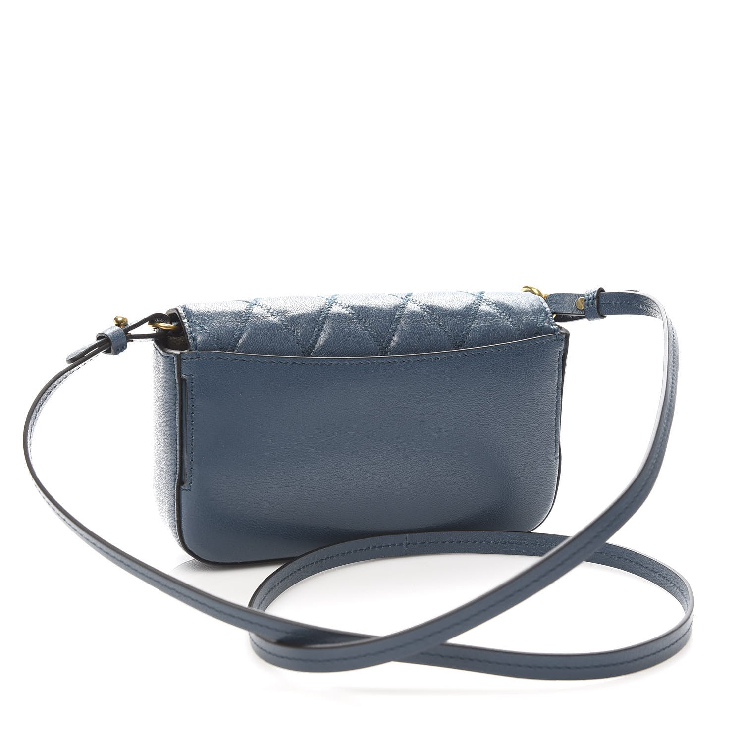 Givenchy Goatskin Quilted GV3 Mini Pocket Convertible Bag Mineral Blue 3 of 10