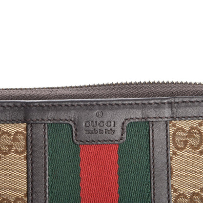Gucci Monogram Web Rania Zip Around Wallet Dark Brown 8 of 8