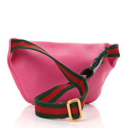 Gucci Grained Calfskin Small Logo Belt Bag Box Pink Green 3 of 8
