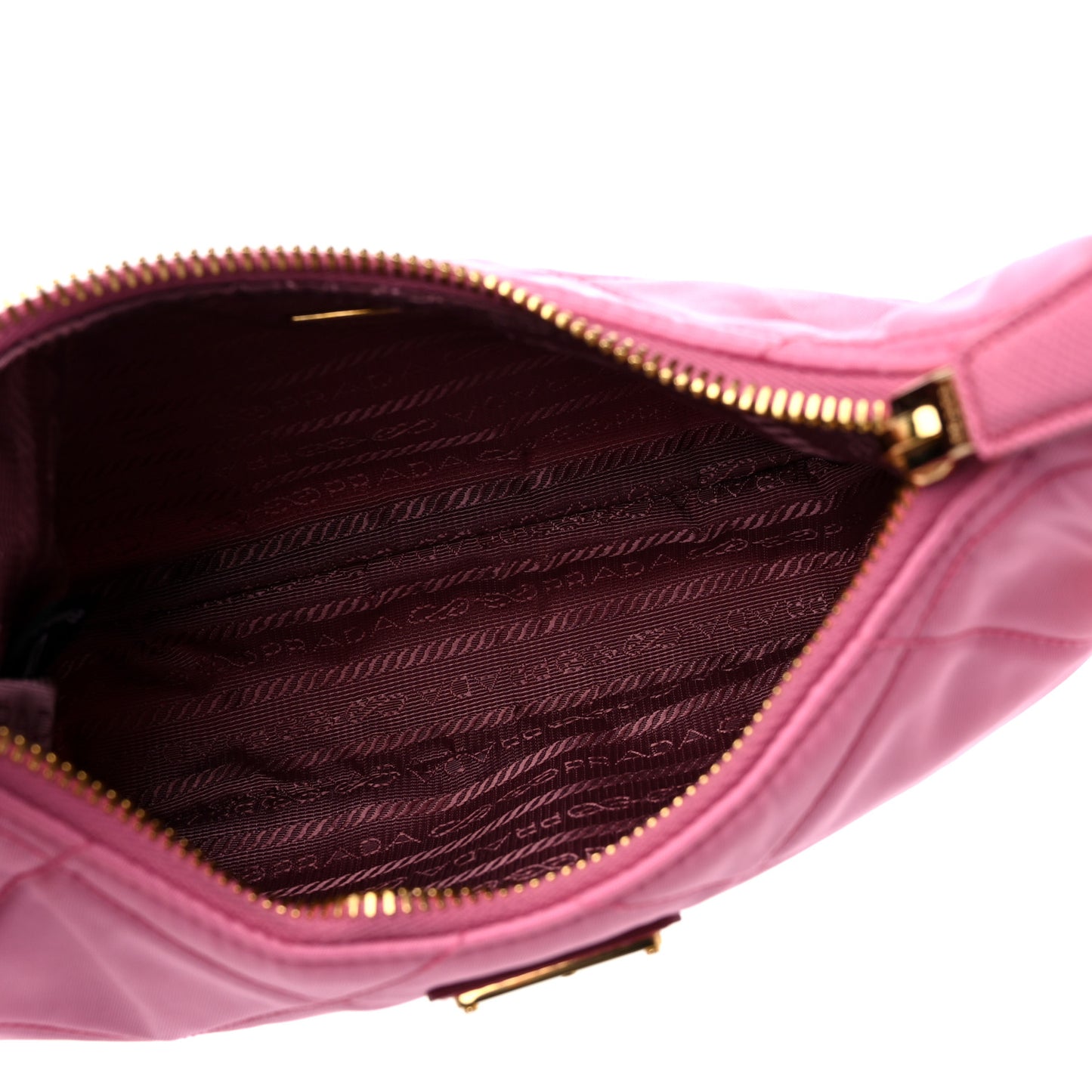 Re-Nylon Saffiano Stitched Mini Re-Edition 1995 Chaine Shoulder Bag Begonia