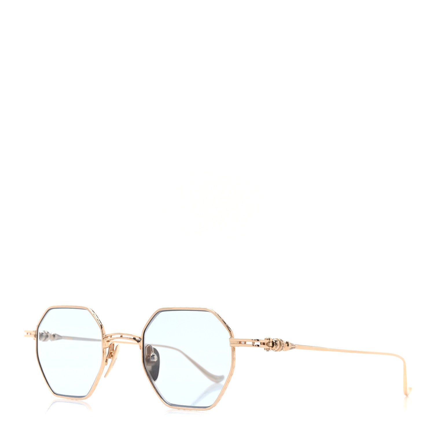 Chrome Hearts Metal Evaculation Sunglasses Gold Blue 1 of 8