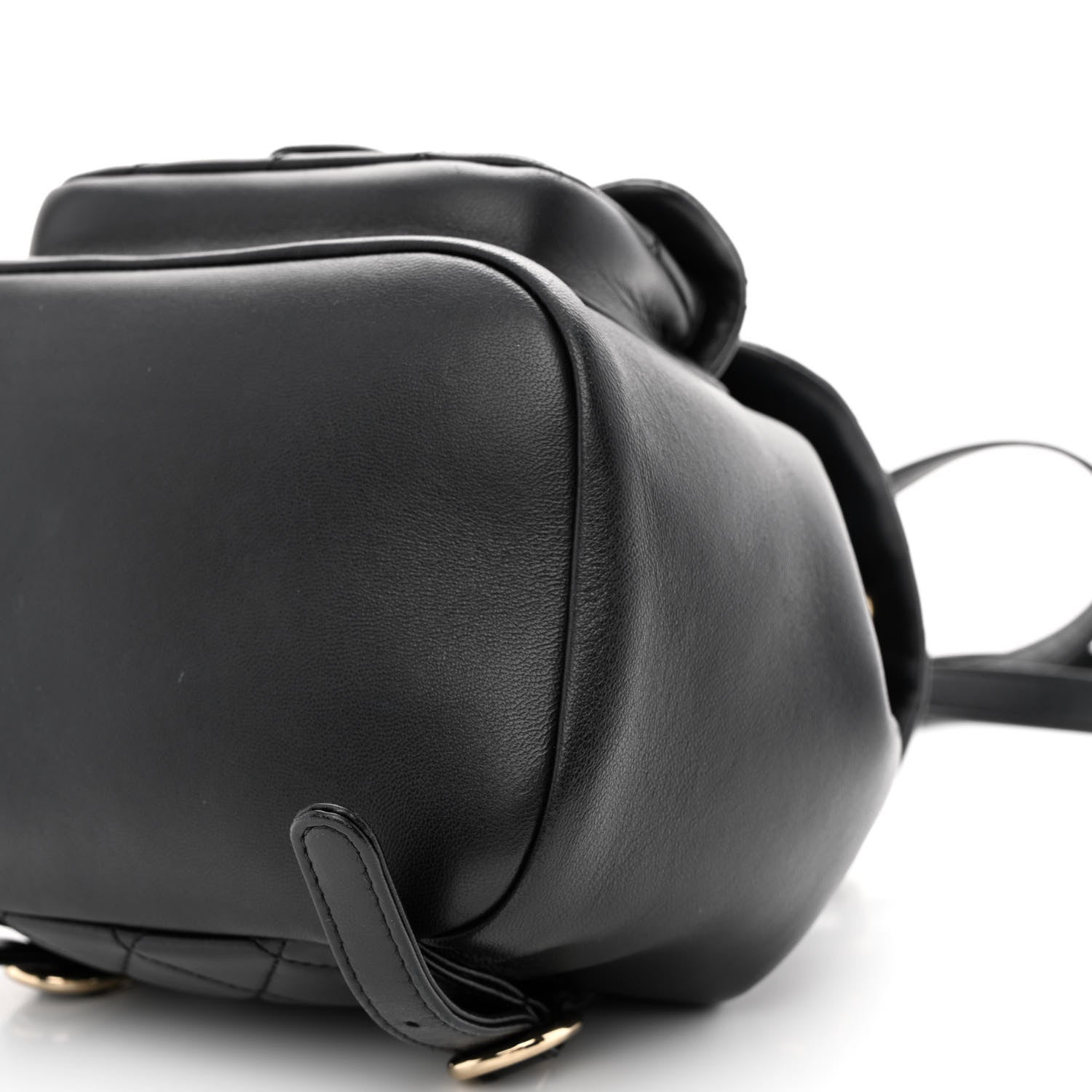 Chanel Lambskin Quilted Small Duma Drawstring Backpack Black 10 of 10