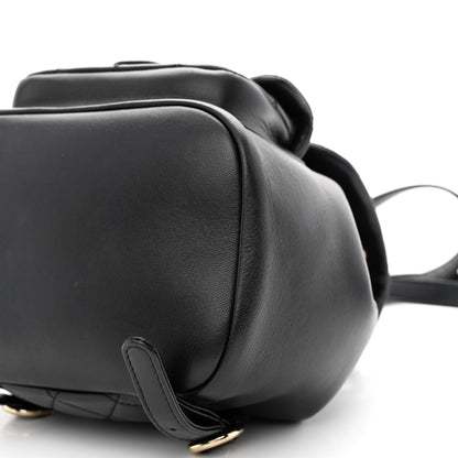 Chanel Lambskin Quilted Small Duma Drawstring Backpack Black 10 of 10