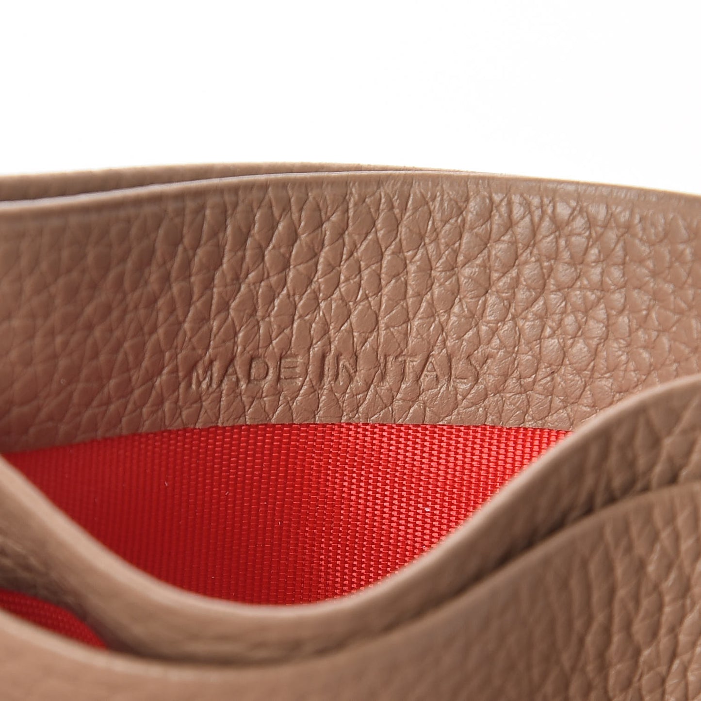 Grained Calfskin Spikes Kios Card Holder Cashmere