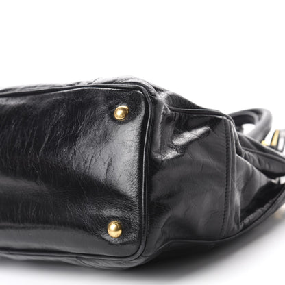 Prada Vitello Shine Tote Black 7 of 10