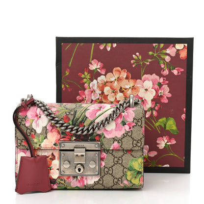 Gucci GG Supreme Monogram Blooms Small Padlock Shoulder Bag Beige Multicolor Dry Rose 13 of 13