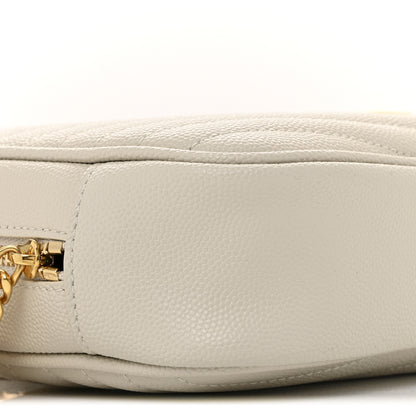 Saint Laurent Grain De Poudre Matelasse Monogram Mini Lou Camera Bag Crema Soft 16 of 25