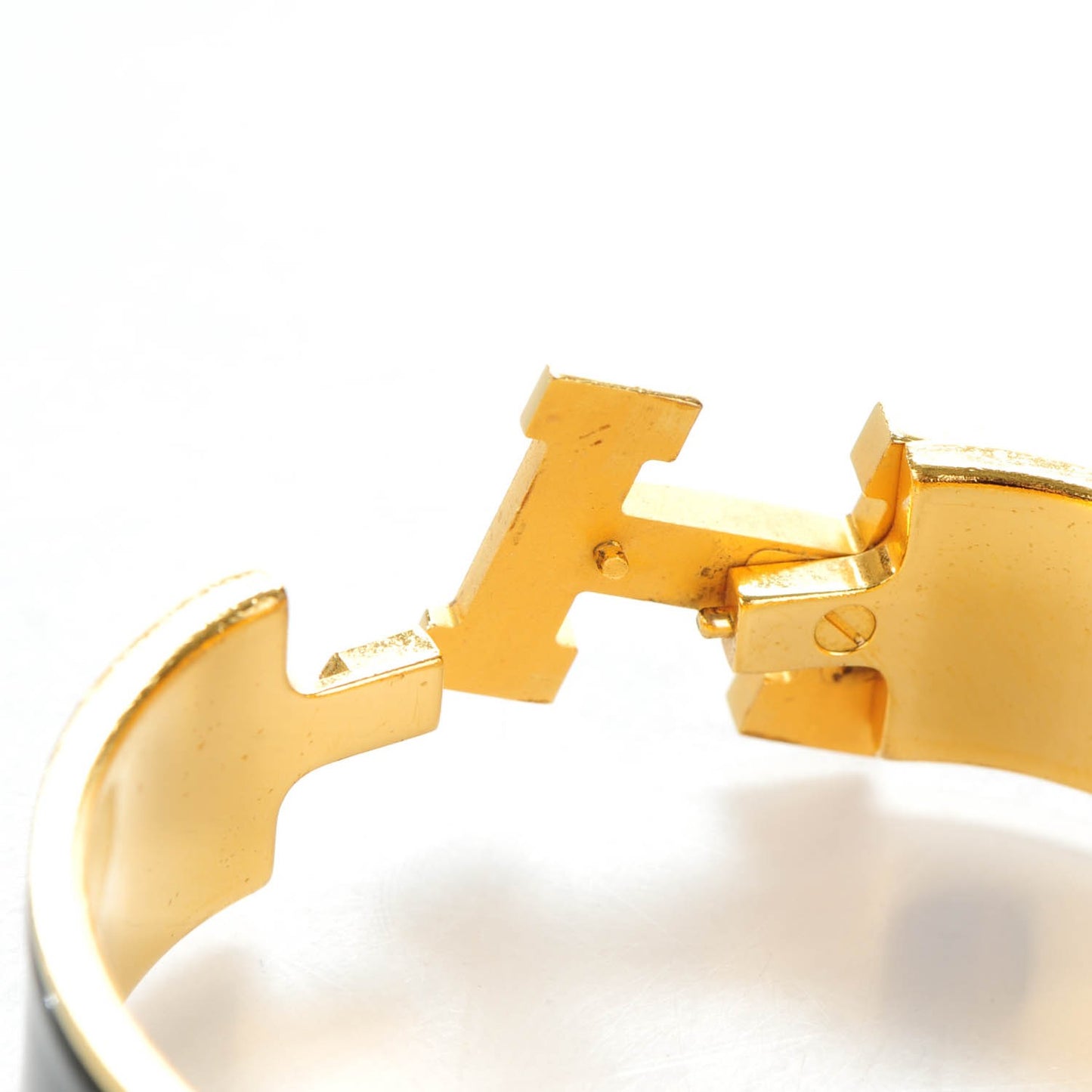 Enamel Wide Clic Clac H Bracelet PM Black