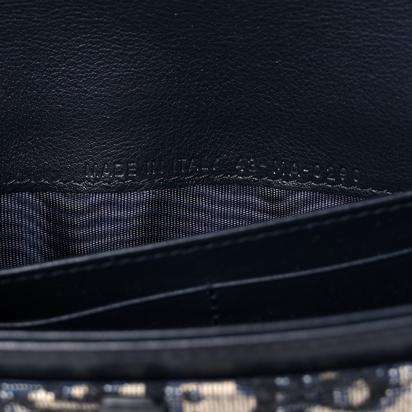 Oblique Saddle Chain Long Wallet Blue