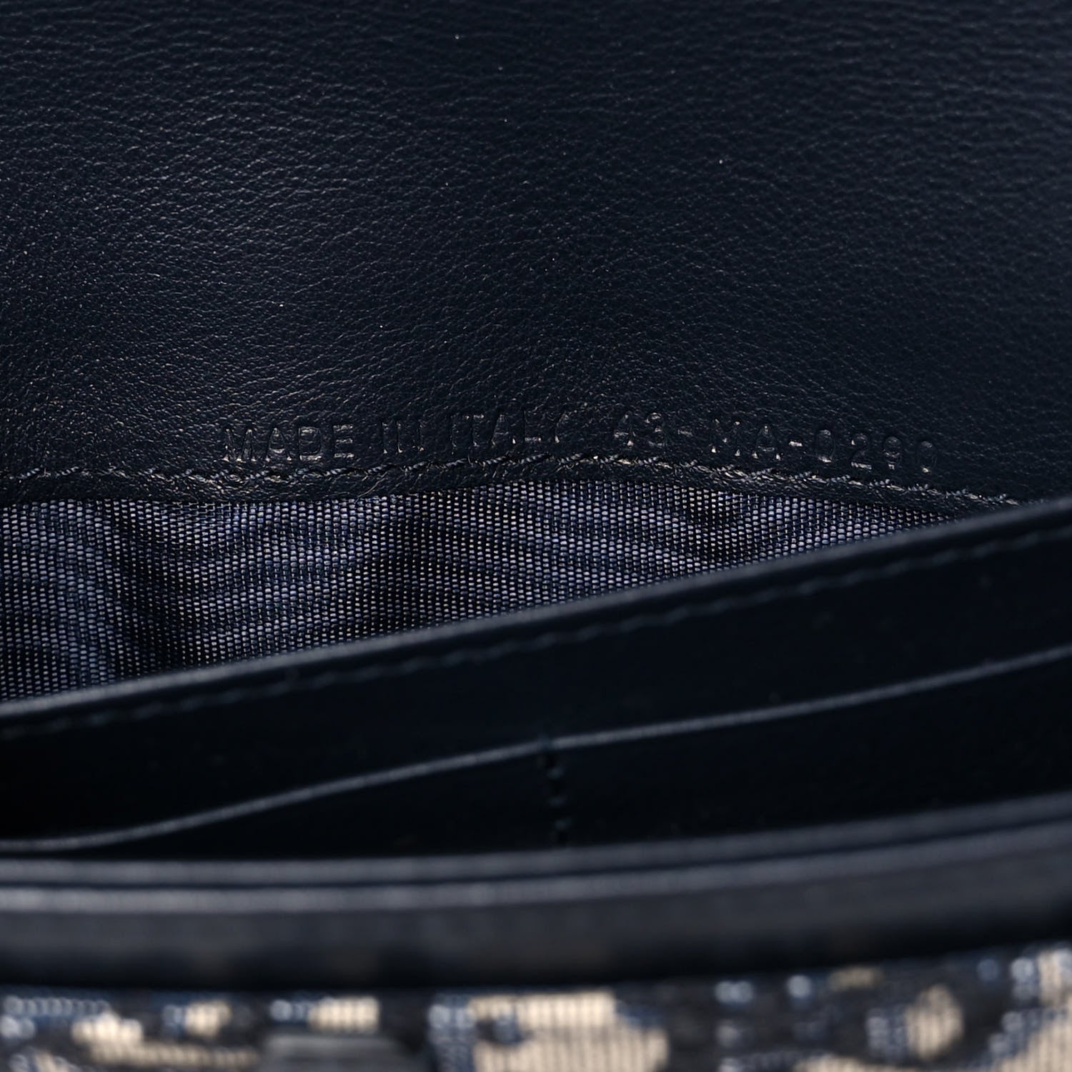 Christian Dior Oblique Saddle Chain Long Wallet Blue 6 of 12