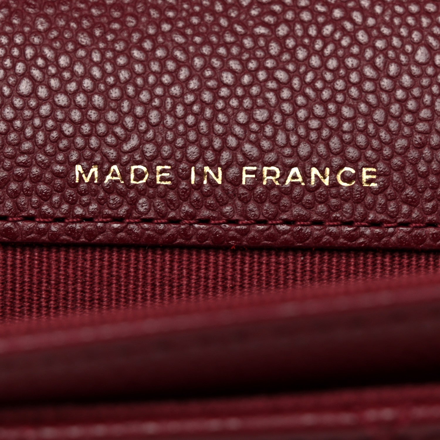 Chanel Caviar Quilted Flap Card Holder Wallet Burgundy 7 of 9