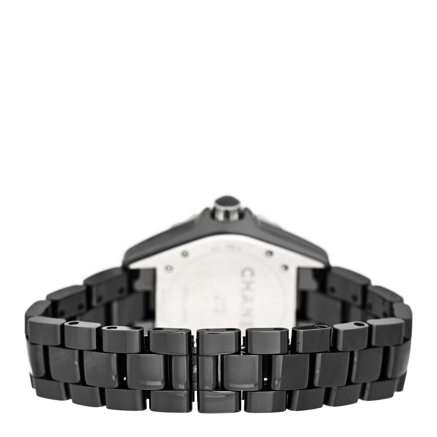 Chanel Stainless Steel Ceramic Diamond 38mm J12 Automatic Watch Black 3 of 4