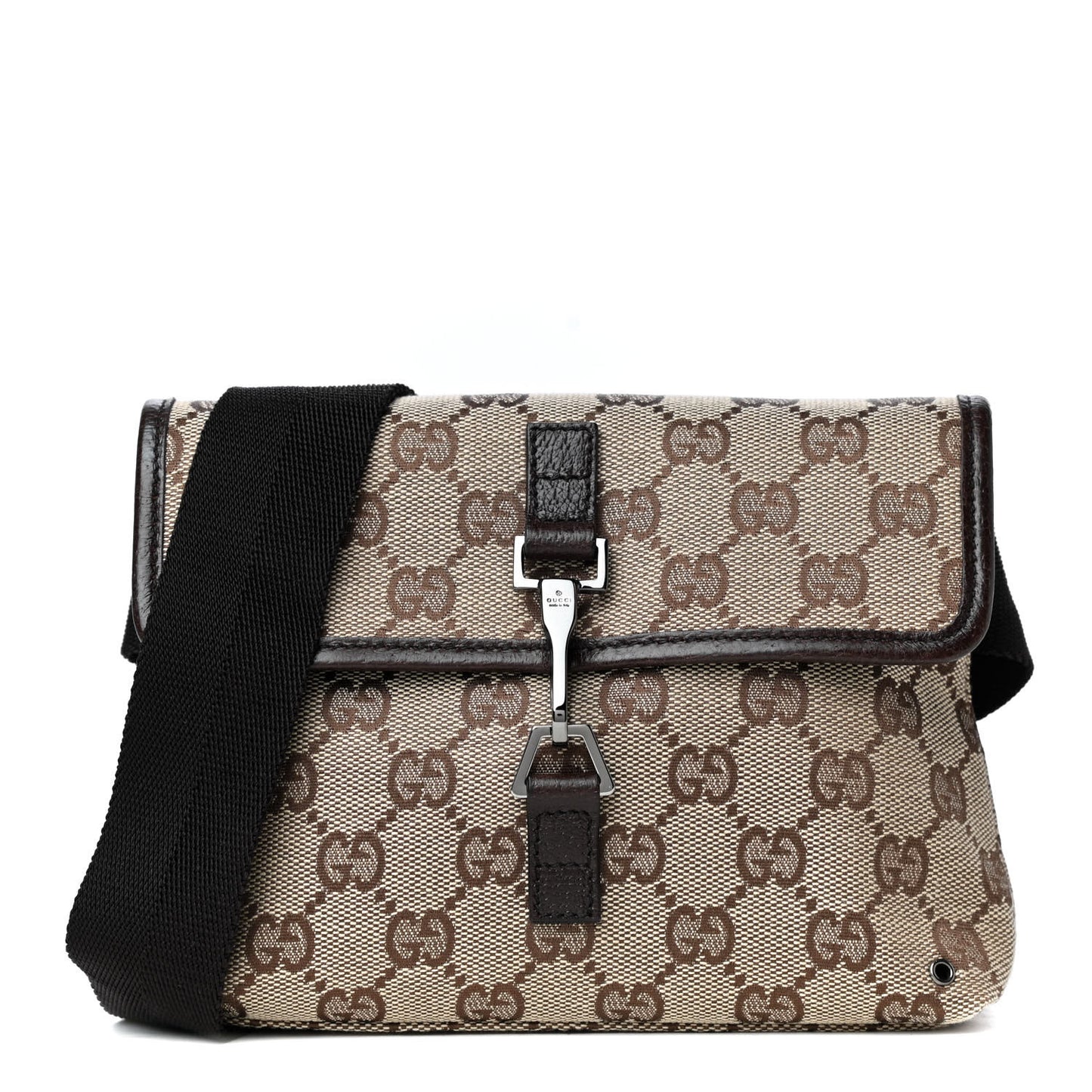 GG Monogram Flight Belt Bag Dark Brown