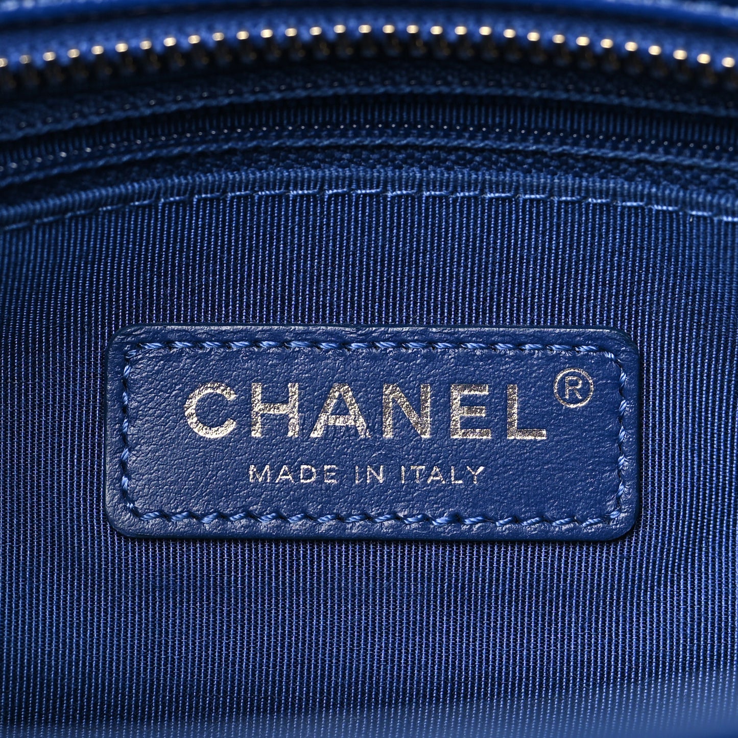 Aged Smooth Calfskin Quilted Medium Gabrielle Logo Hobo Blue