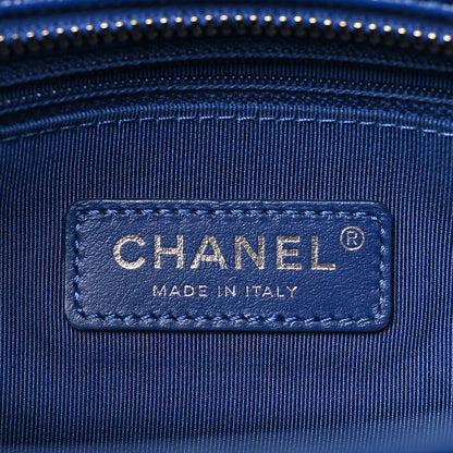 Chanel Aged Smooth Calfskin Quilted Medium Gabrielle Logo Hobo Blue 6 of 10