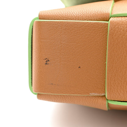 Bottega Veneta Grained Calfskin Maxi Intrecciato Cassette Crossbody Bag Caramel Pistachio 5 of 11