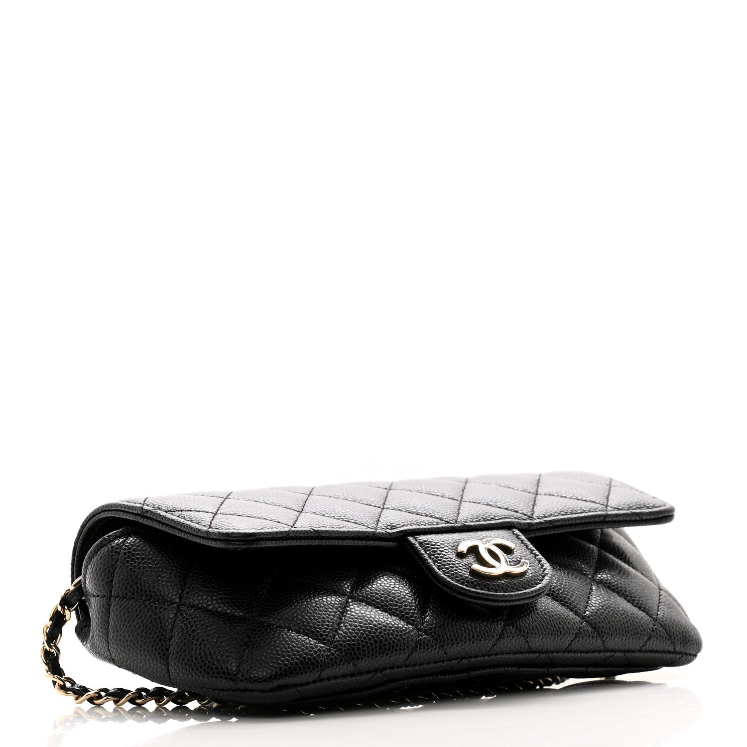 Chanel Caviar Quilted Glasses Case With Chain Black 4 of 12