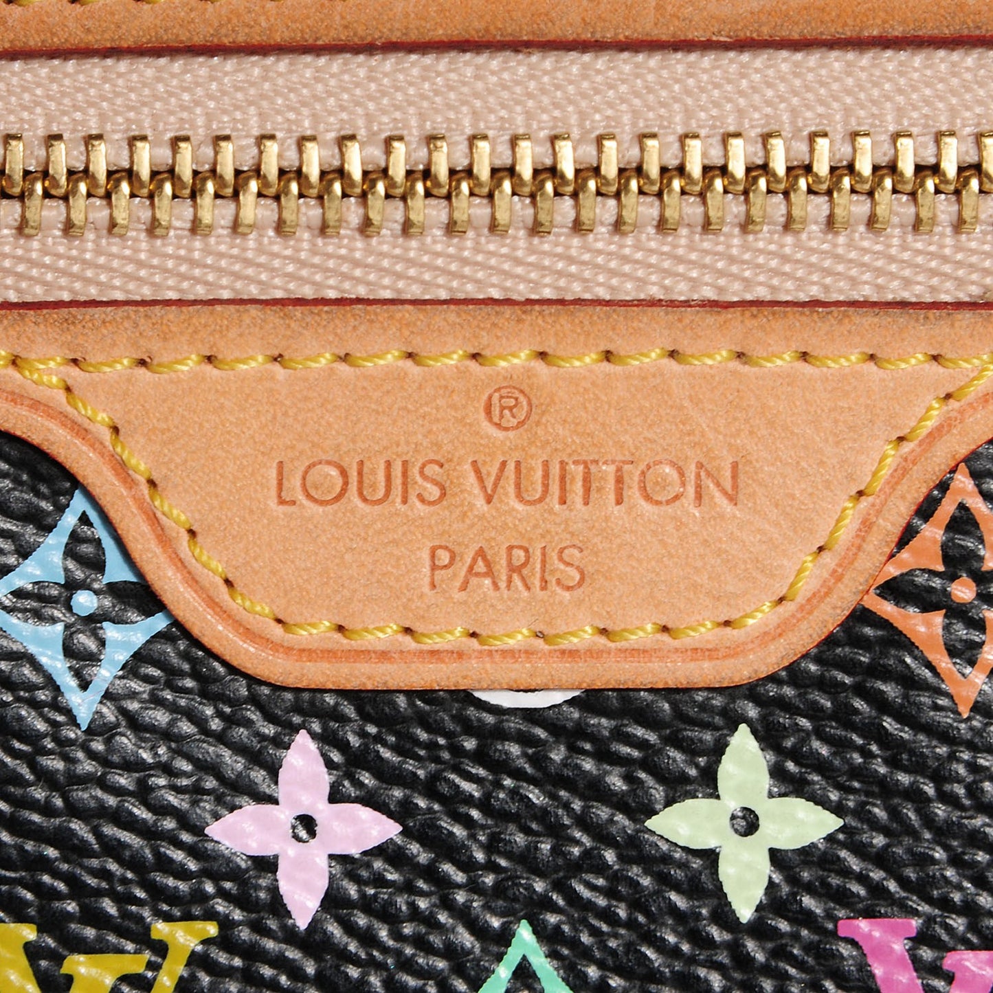 Monogram Multicolor Pochette Plate MM Black