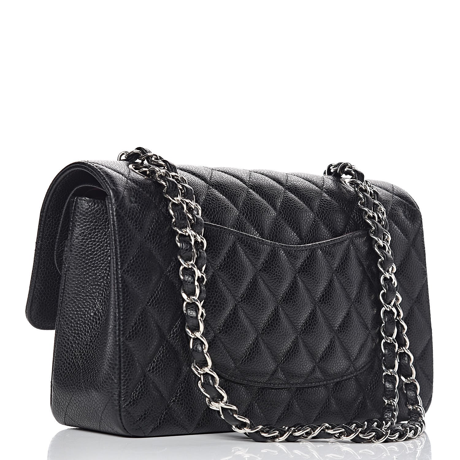 Chanel Caviar Quilted Medium Double Flap Black 3 of 12