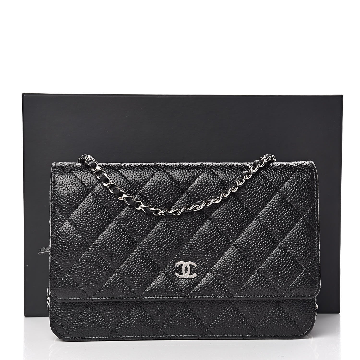 Chanel Caviar Quilted Wallet On Chain WOC Black 11 of 11