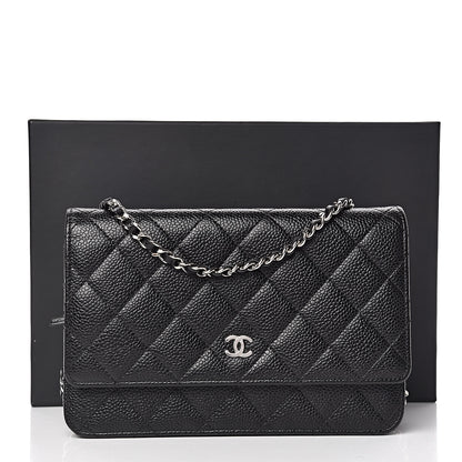 Chanel Caviar Quilted Wallet On Chain WOC Black 11 of 11