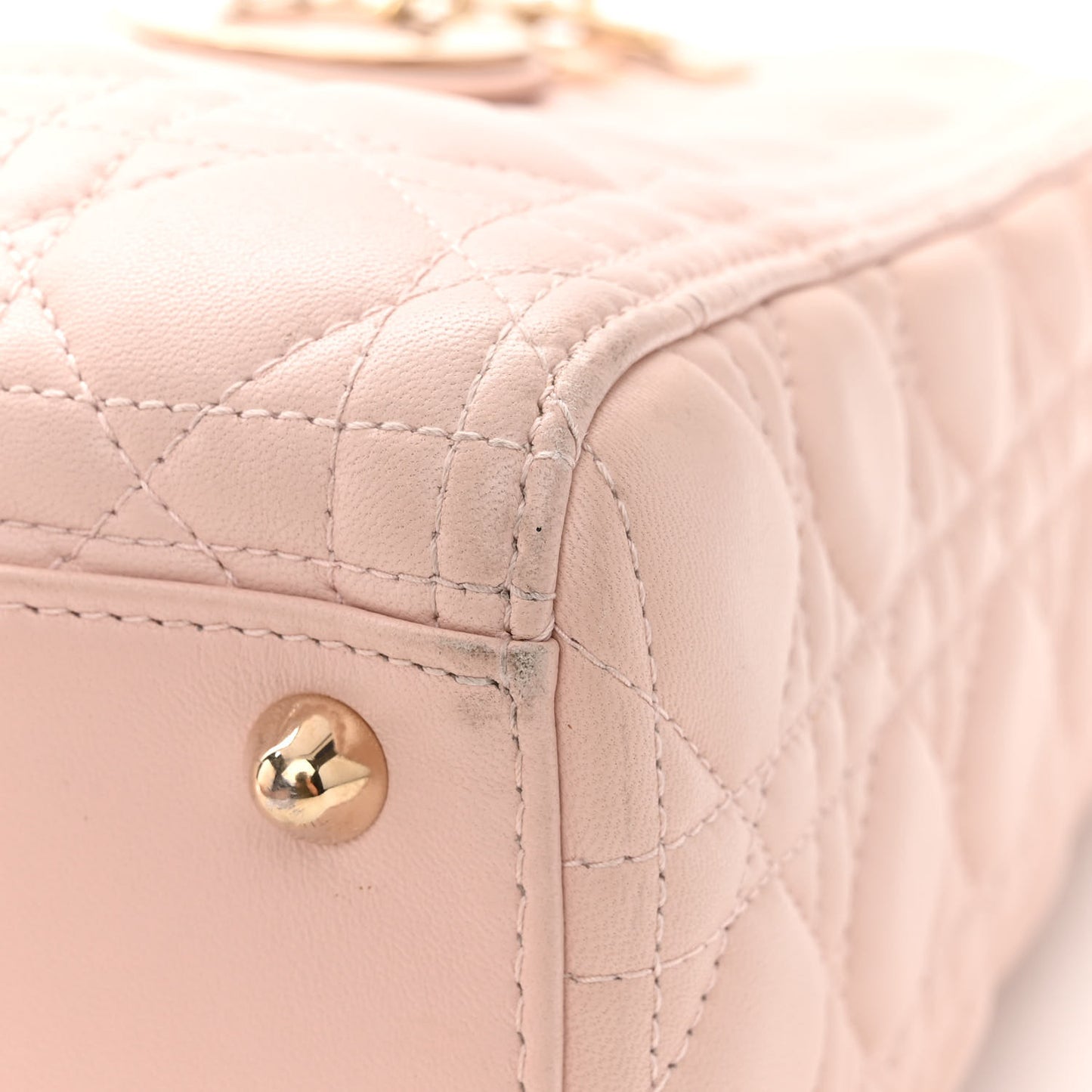 Lambskin Cannage Large Lady Dior Light Pink