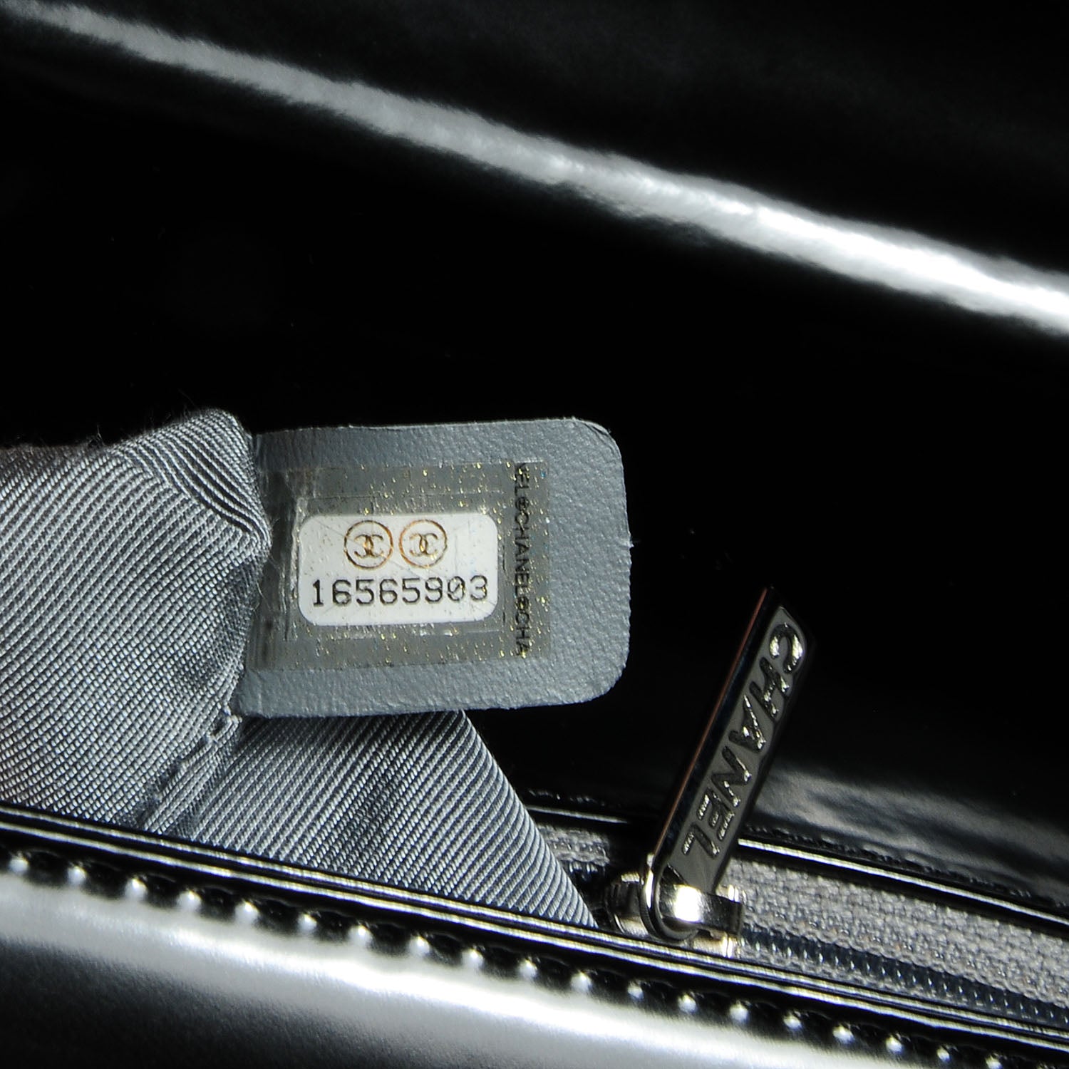 Chanel Glazed Calfskin Large Boy Flap Black 9 of 9