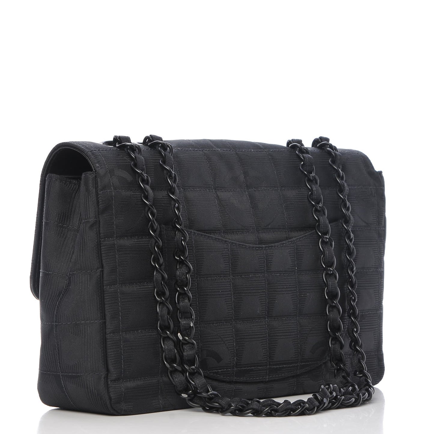 Nylon Medium Travel Flap Black