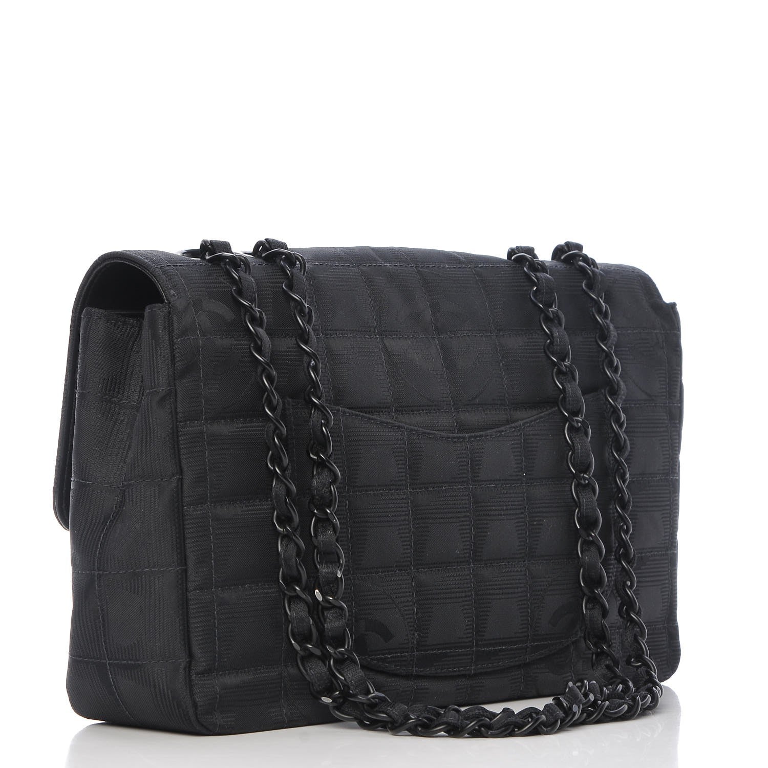 Chanel Nylon Medium Travel Flap Black 2 of 15