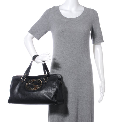 Gucci Leather Blondie Satchel Black 2 of 7
