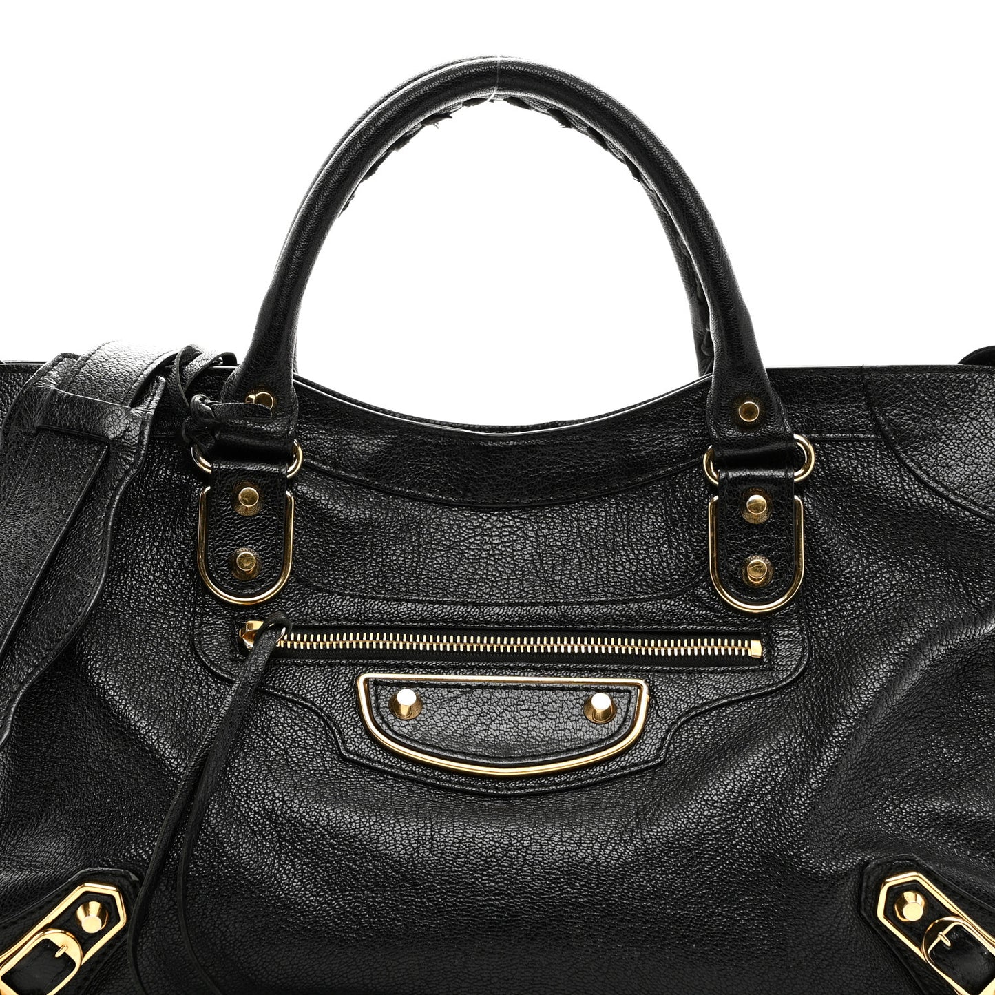 Chevre Gold Metallic Edge Hardware City Black