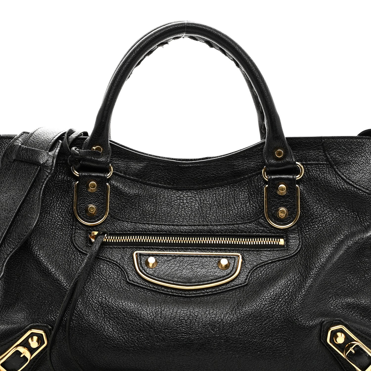 Balenciaga Chevre Gold Metallic Edge Hardware City Black 9 of 11
