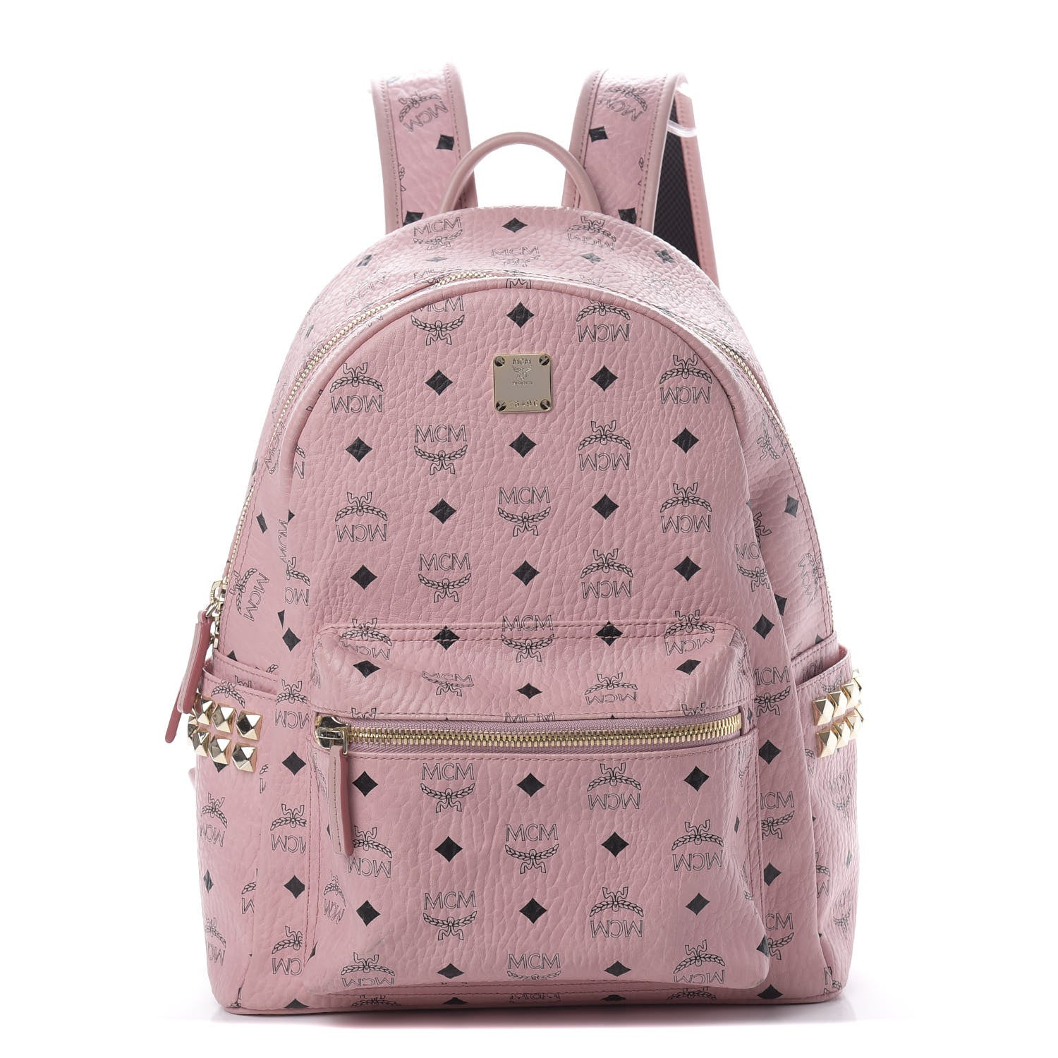 MCM Visetos Small Side Stud Stark Backpack Pink 1 of 16