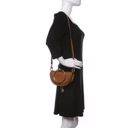 Chloe Calfskin Small Nile Bracelet Minaudiere Bag Caramel 2 of 10