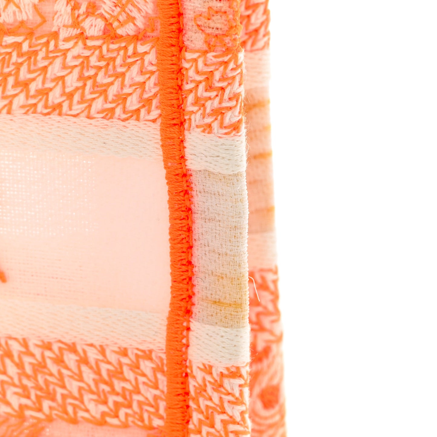Canvas Embroidered Mini Toile De Jouy Book Tote Orange
