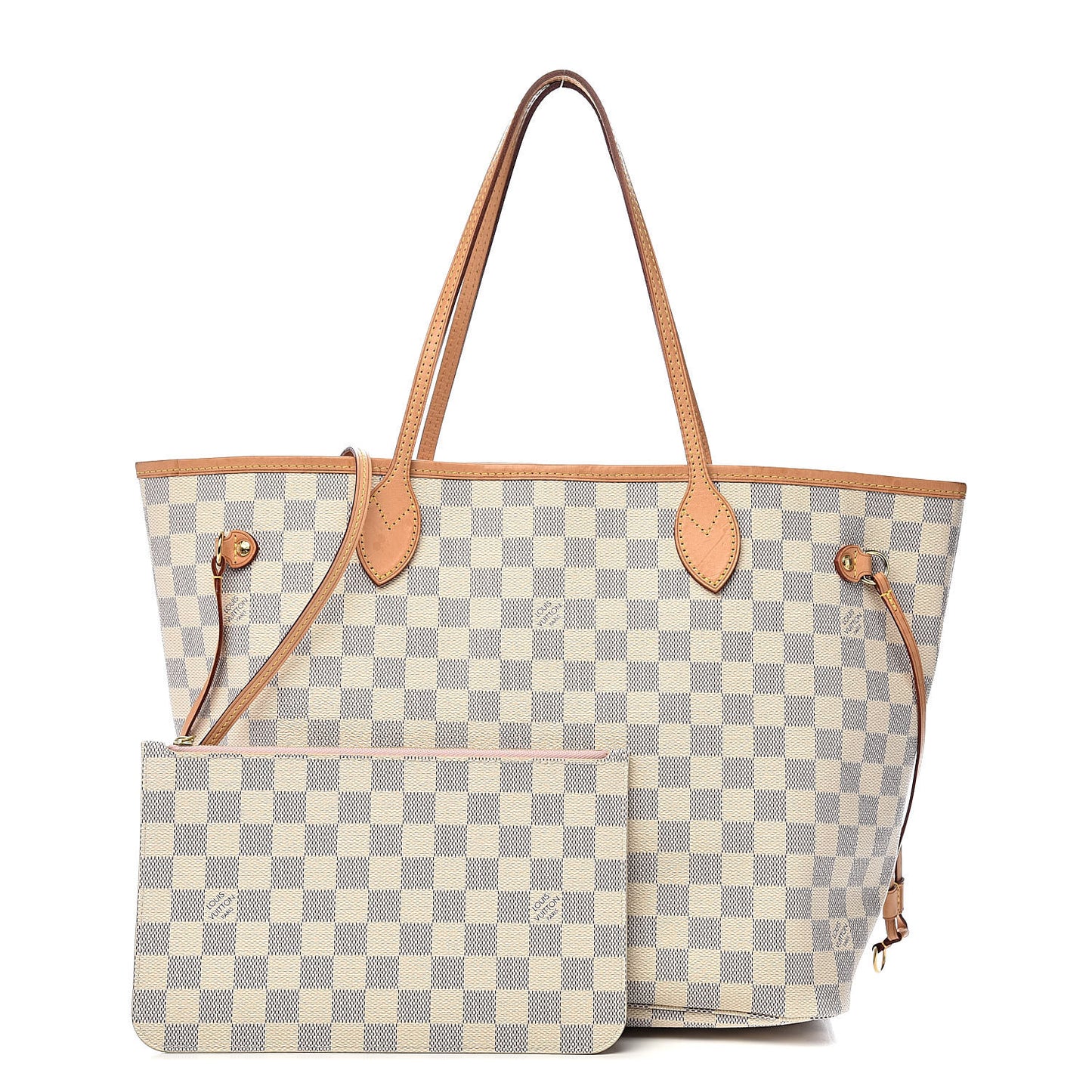 Damier Azur Neo Neverfull MM Rose Ballerine