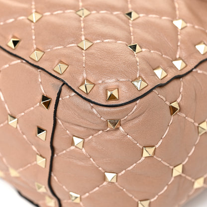 Valentino Garavani Nappa Large Rockstud Spike Shoulder Bag Soft Noisette 13 of 16