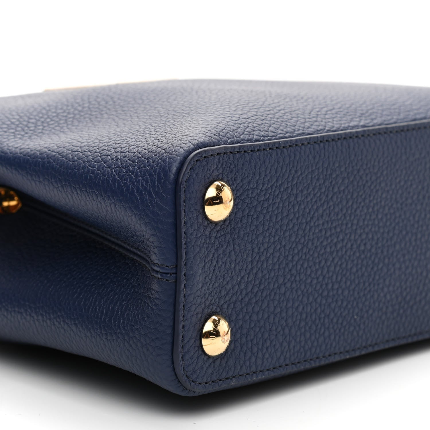 Louis Vuitton Taurillon Capucines BB Bleu de France Blue 8 of 10