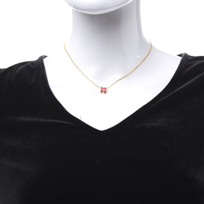 Hermes Lacquered Gold Pop H Pendant Necklace Framboise 2 of 6