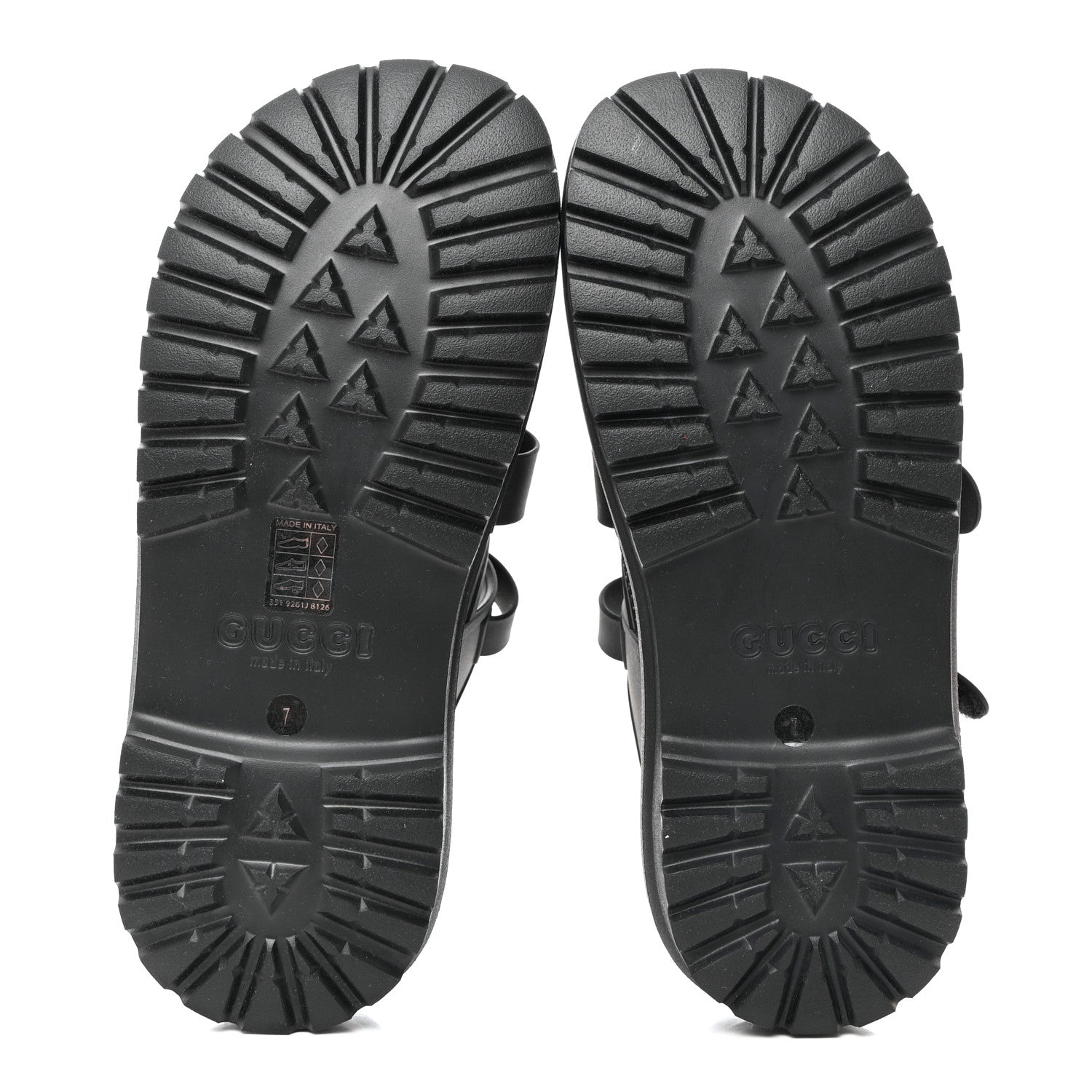 Gucci Rubber Honeycomb Mens Sandals 7 Black 6 of 8