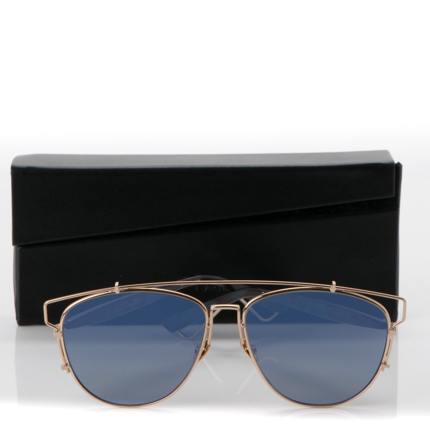 Christian Dior Technologic Sunglasses Gold Blue 8 of 8